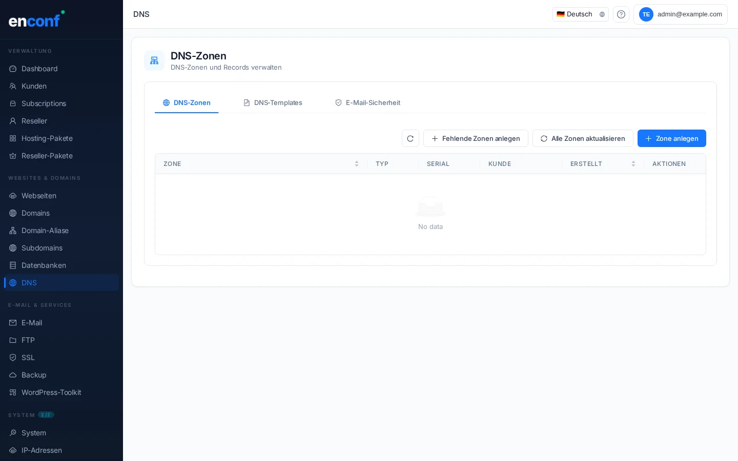 DNS Management und Zonenverwaltung
