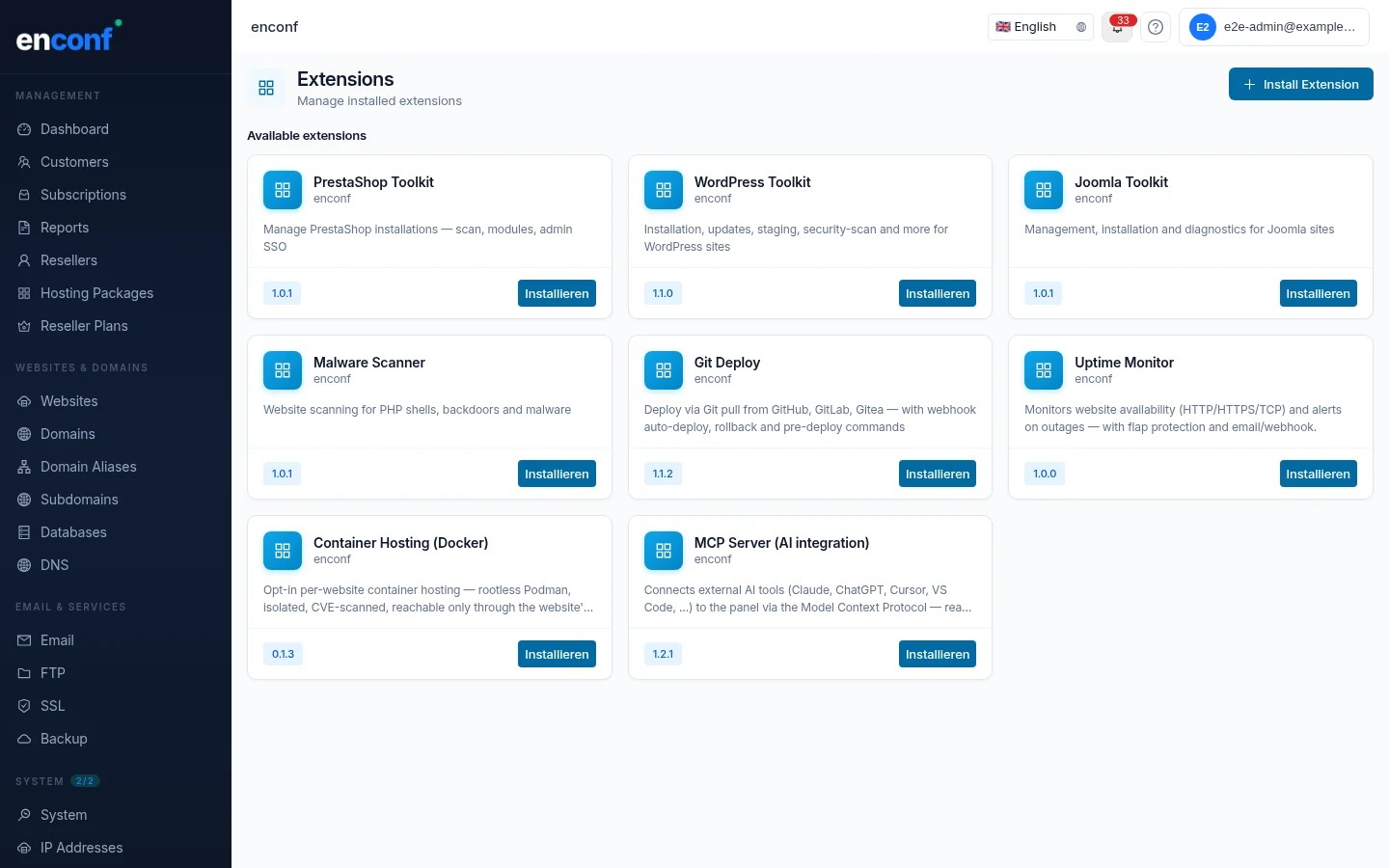 enconf Extensions