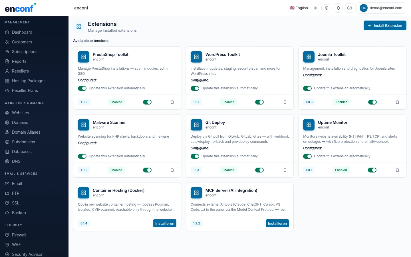 enconf Extensions
