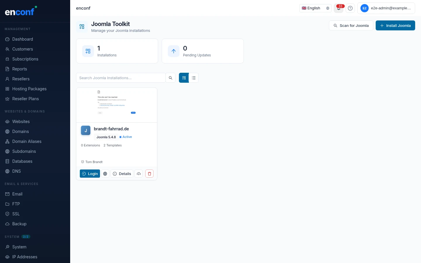 enconf Joomla Toolkit
