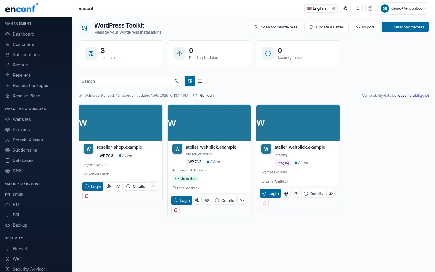 enconf WordPress Toolkit